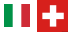 Bandiera svizzera e italiana